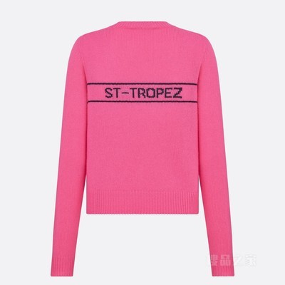 Dioriviera 针织衫 亮粉色山羊绒织物“ST-TROPEZ”字样