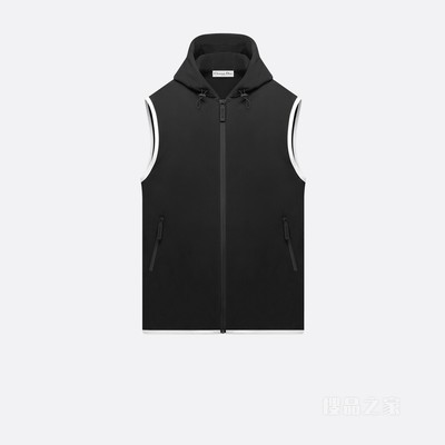 Dior Vibe 连帽拉链背心 黑色科技面料