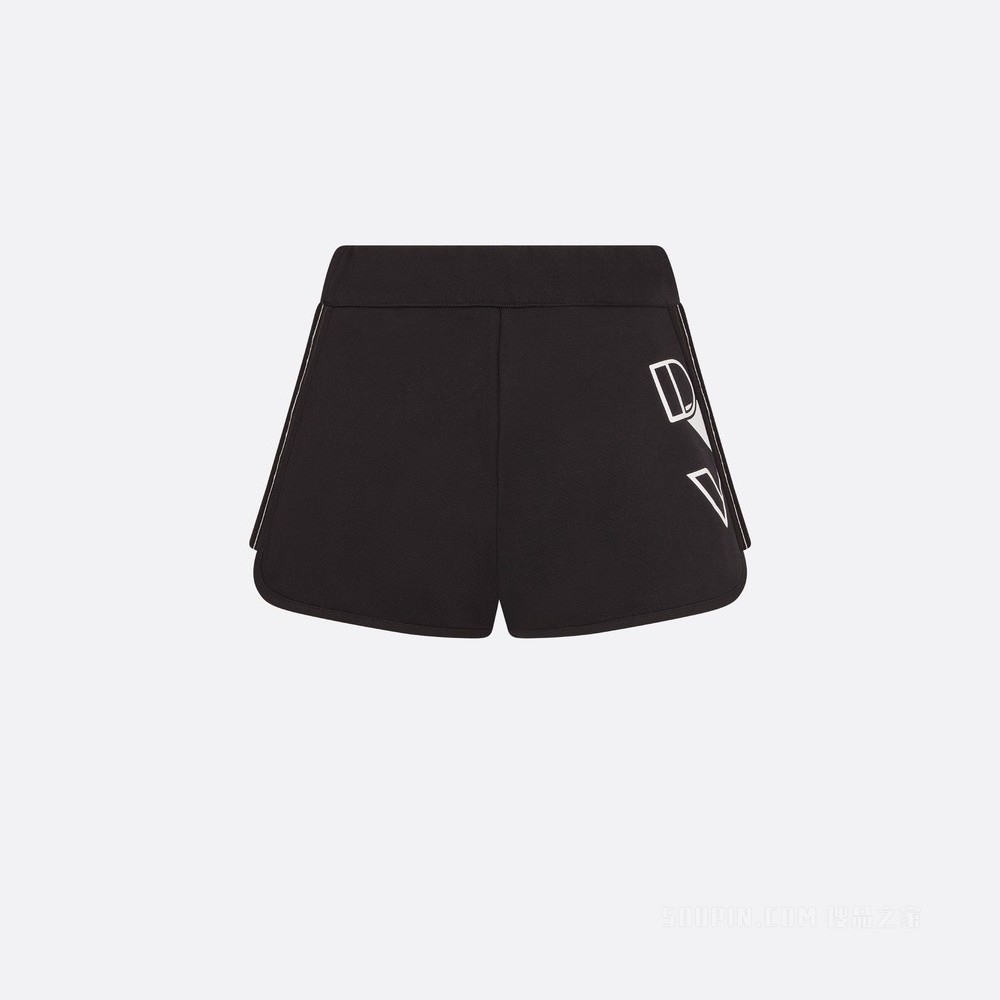 Dior Vibe 短裤 黑色棉质平纹针织面料