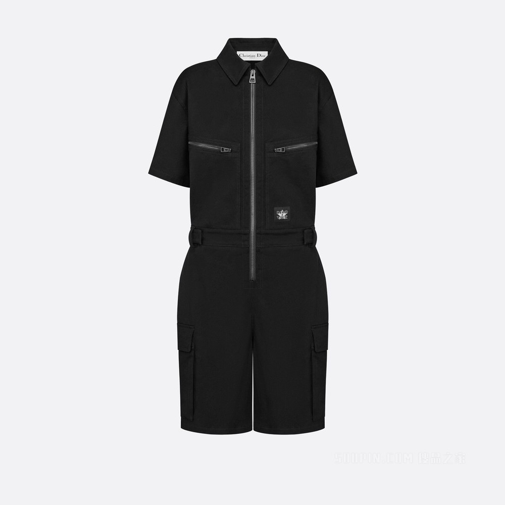 Dior Vibe 连体衣 黑色弹性棉质混纺