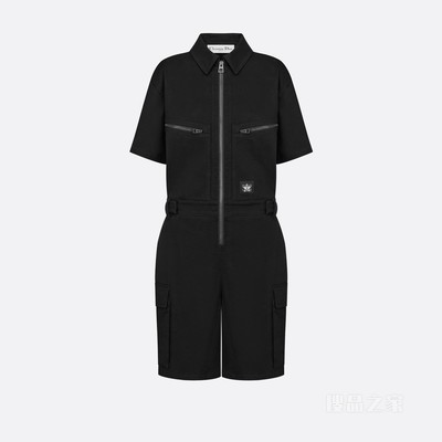 Dior Vibe 连体衣 黑色弹性棉质混纺