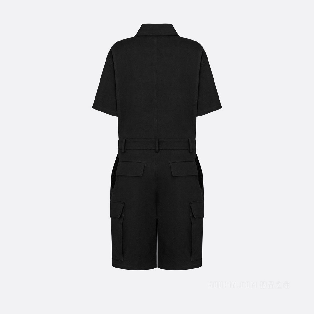 Dior Vibe 连体衣 黑色弹性棉质混纺