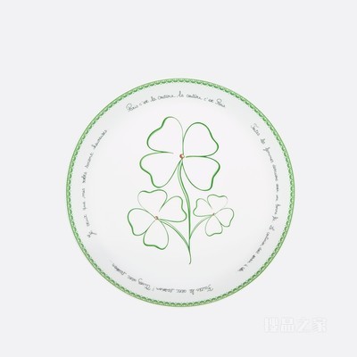 甜品碟 新款铃兰系列绿色图案