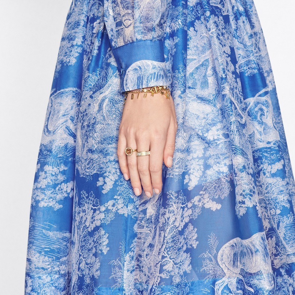 Dior Code 戒指套装 金色饰面金属、银色调仿水晶和白色涂漆装饰