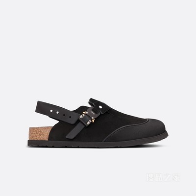 DIOR AND BIRKENSTOCK Tokyo 穆勒鞋 黑色磨砂牛皮革