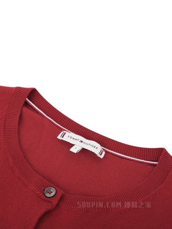 Tommy【新春系列】22新款虎年女装红本命年毛衣针织开衫33094
