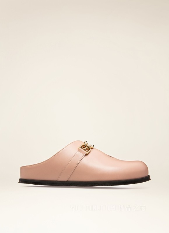 Francine 粉色皮革便鞋