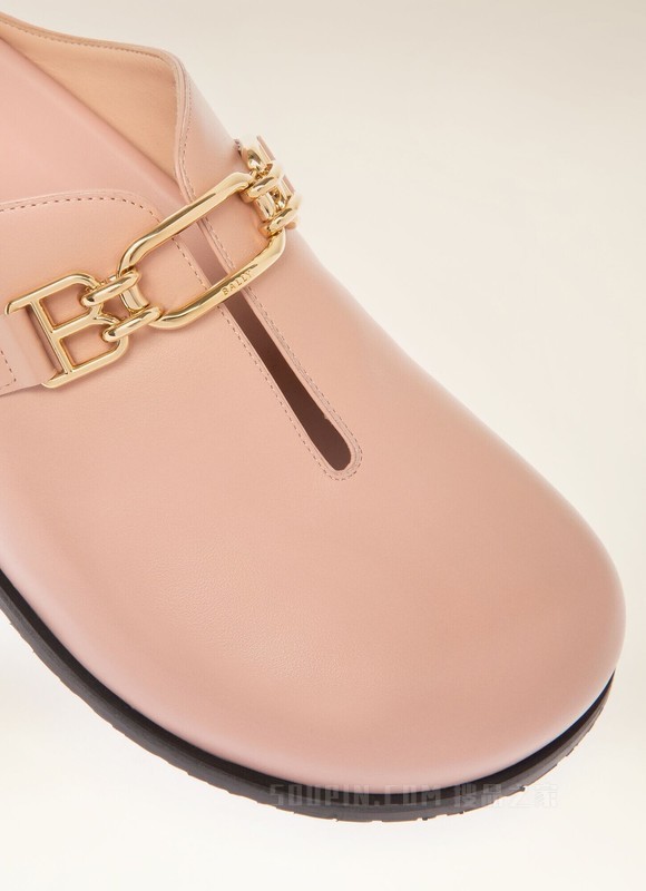Francine 粉色皮革便鞋