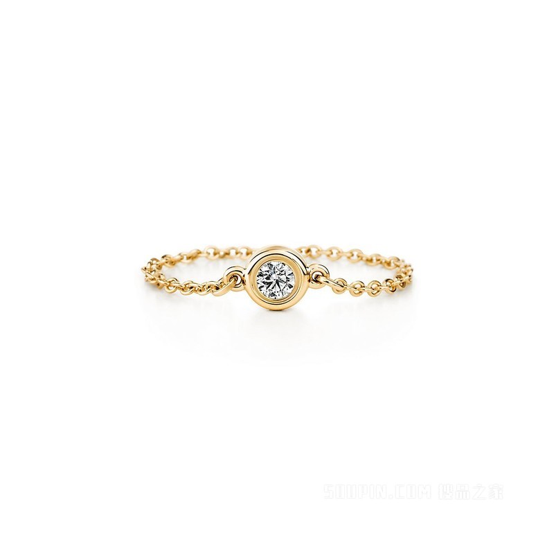 Elsa Peretti® 系列 18K 黄金 Diamonds by the Yard™ 戒指。