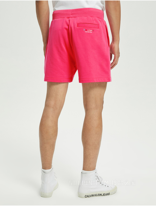 【彩虹系列】Calvin Klein 22春夏男士松紧腰纯棉印花LOGO短裤J321500