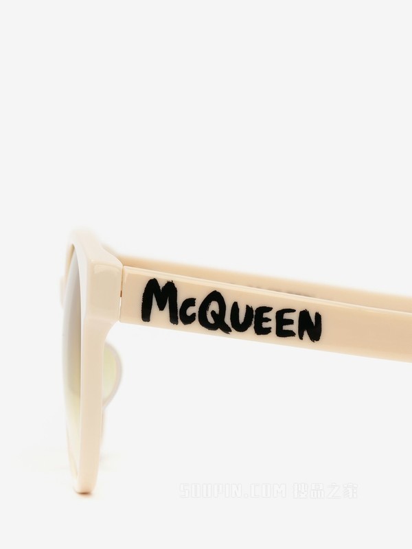 McQueen Graffiti圆形太阳眼镜