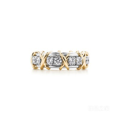 Tiffany & Co. Schlumberger 系列 Sixteen Stone 镶钻戒指。