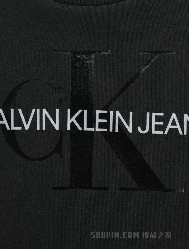 Calvin Klein 22春季新款女士时尚光泽印花透气棉质宽松短袖T恤ZW01735