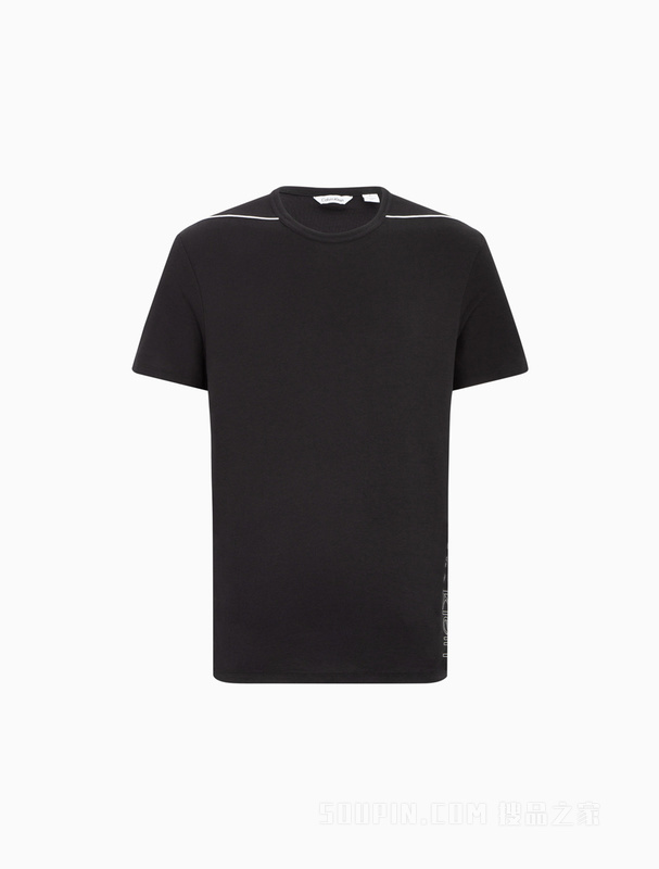 Calvin Klein 22春夏新款男士时尚圆领线形字母印花透气短袖T恤40HC402