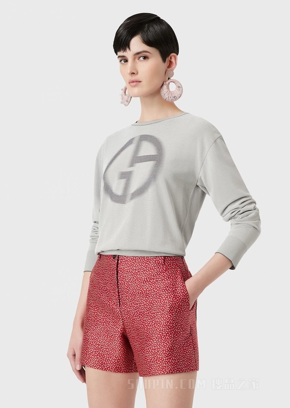 渐变色徽标柔软针织衫 | Giorgio Armani