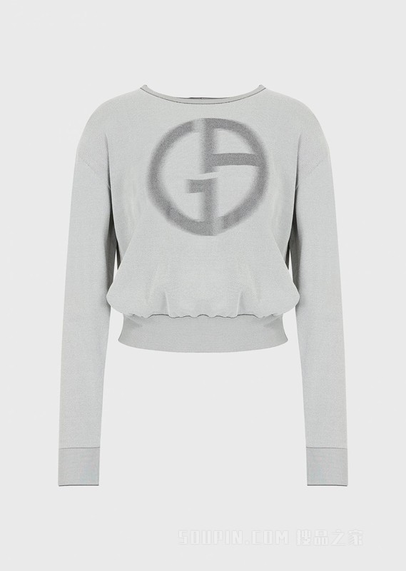 渐变色徽标柔软针织衫 | Giorgio Armani