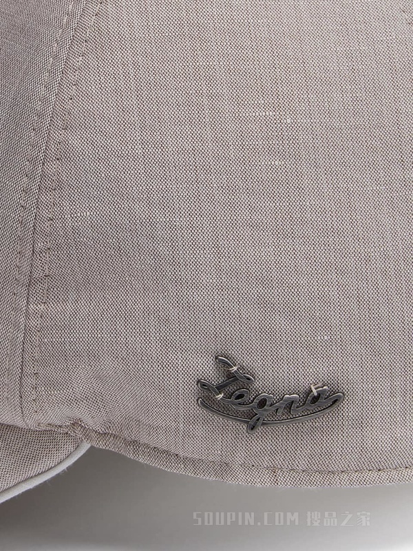 米色 Crossover 棉、亚麻及桑蚕丝混纺材质棒球帽