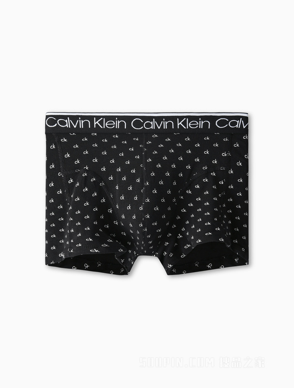Calvin Klein 22春夏男三条装循环LOGO腰边棉质透气贴身平角内裤NP2421O