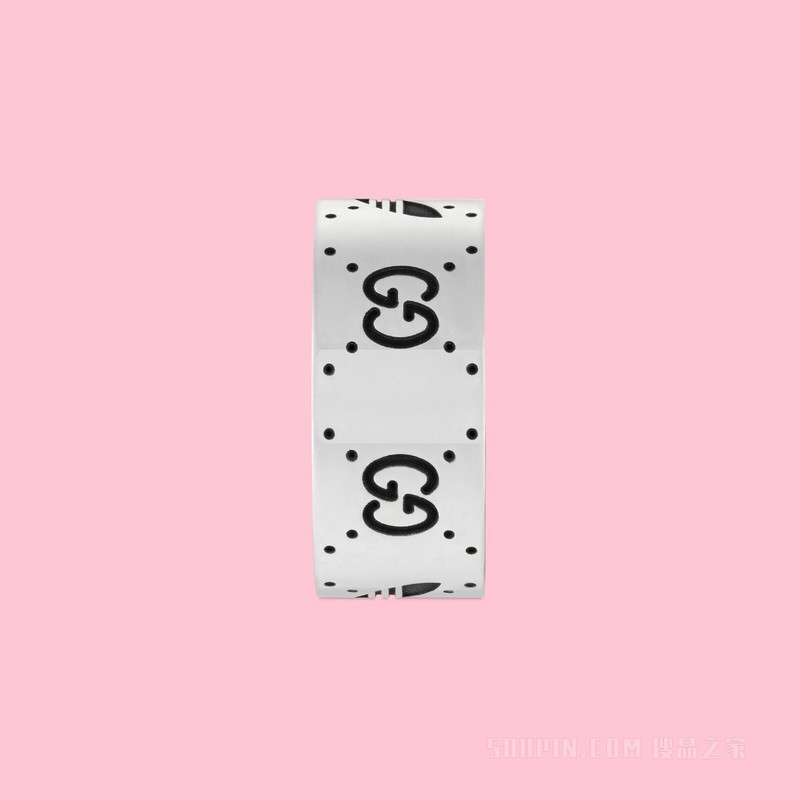 adidas x Gucci联名系列刻花宽版戒指 925纯银