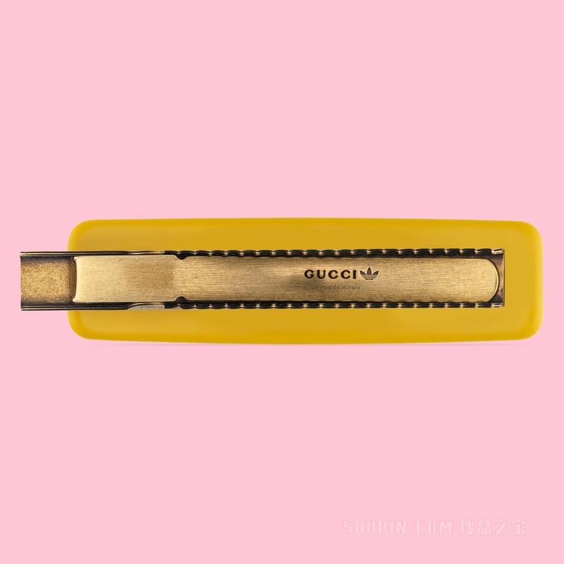 adidas x Gucci联名系列星星发夹 黄色树脂
