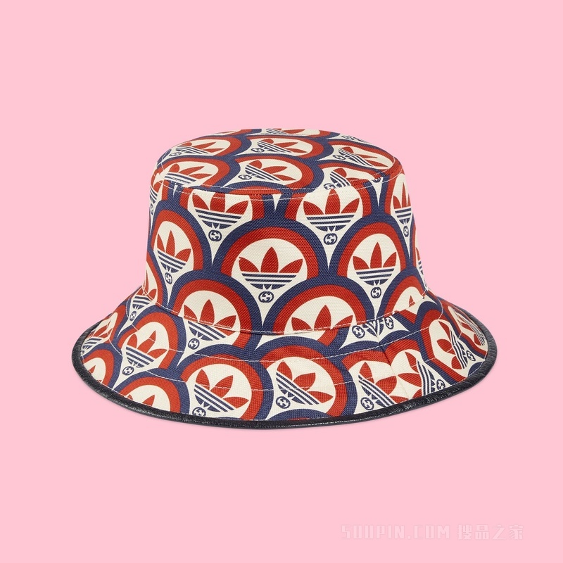 adidas x Gucci联名系列渔夫帽 蓝色和红色
