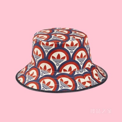 adidas x Gucci联名系列渔夫帽 蓝色和红色