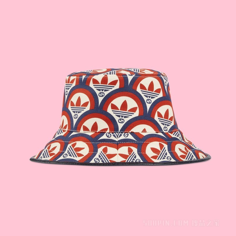 adidas x Gucci联名系列渔夫帽 蓝色和红色