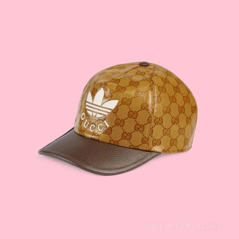 adidas x Gucci联名系列棒球帽 米色和棕色