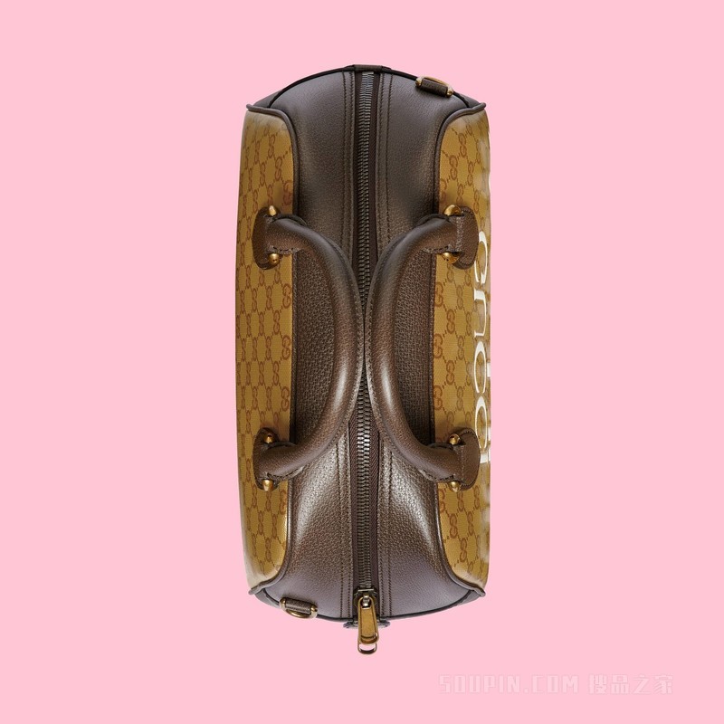 adidas x Gucci联名系列迷你旅行包 米色和棕色