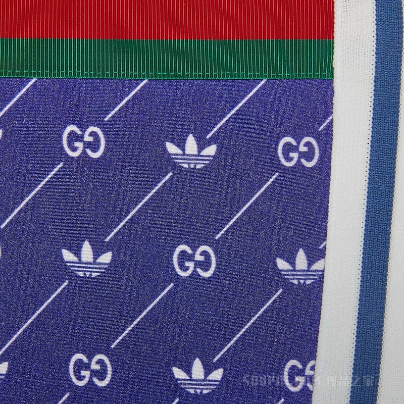 adidas x Gucci联名系列莱卡运动长裤 蓝色