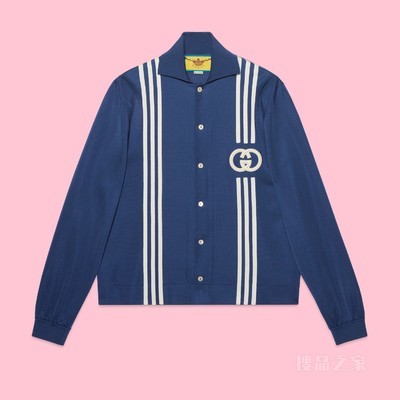 adidas x Gucci联名系列衬衫 蓝色