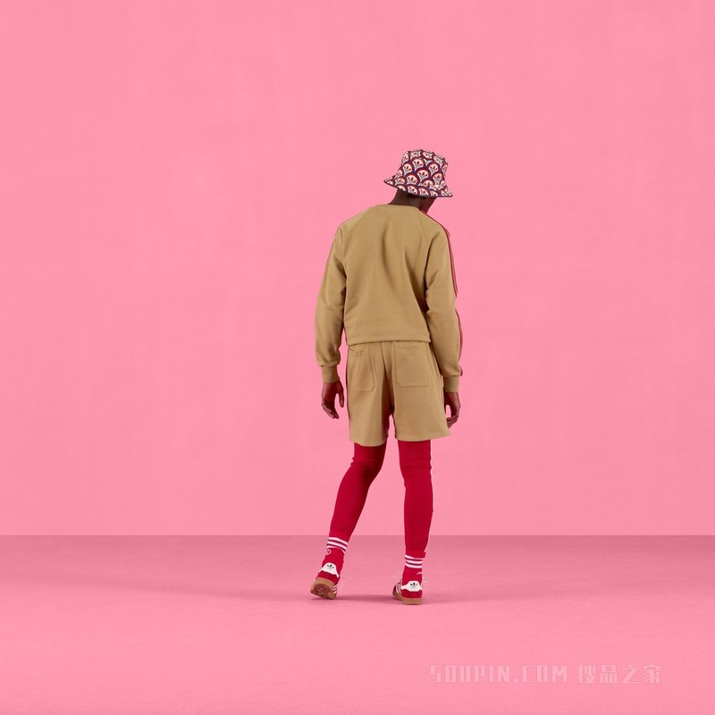 adidas x Gucci针织棉卫衣 深米色