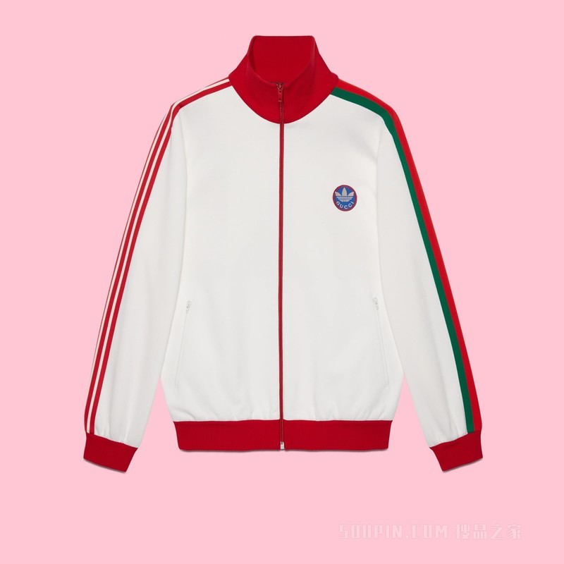 adidas x Gucci联名系列针织棉夹克 白色