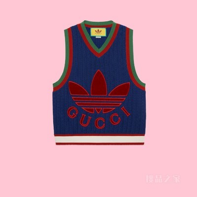 adidas x Gucci联名系列背心 蓝色