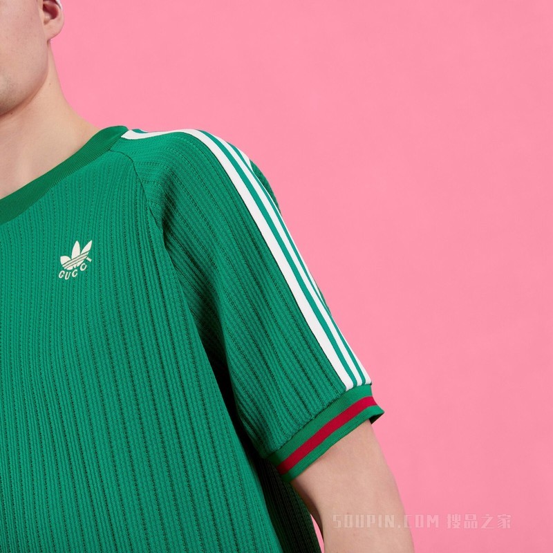 adidas x Gucci联名系列针织T恤 绿色
