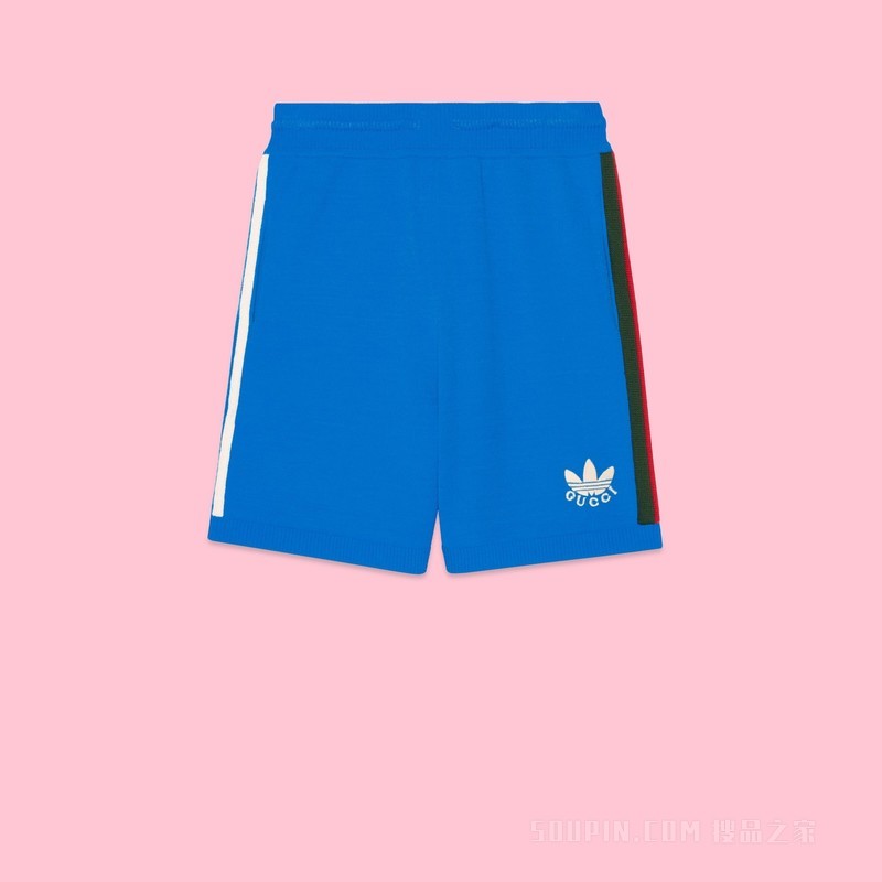 adidas x Gucci联名系列短裤 蓝色