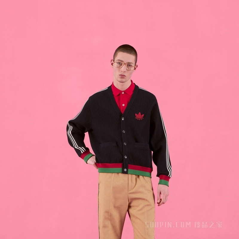 adidas x Gucci联名系列开衫 深蓝色
