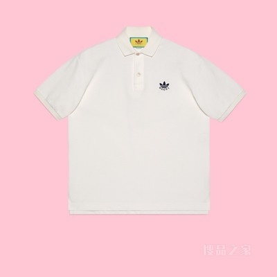 adidas x Gucci联名系列珠地棉Polo衫 白色