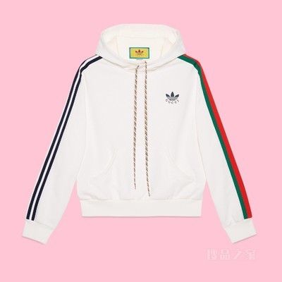 adidas x Gucci联名系列棉质卫衣 象牙白