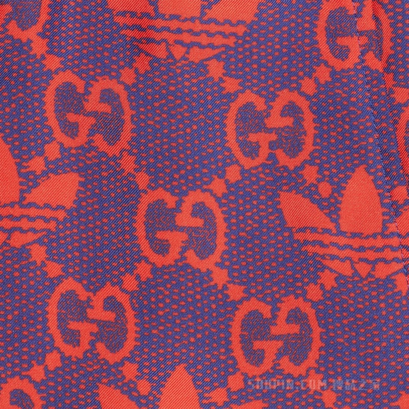 adidas x Gucci联名系列GG短裤 紫色和红色