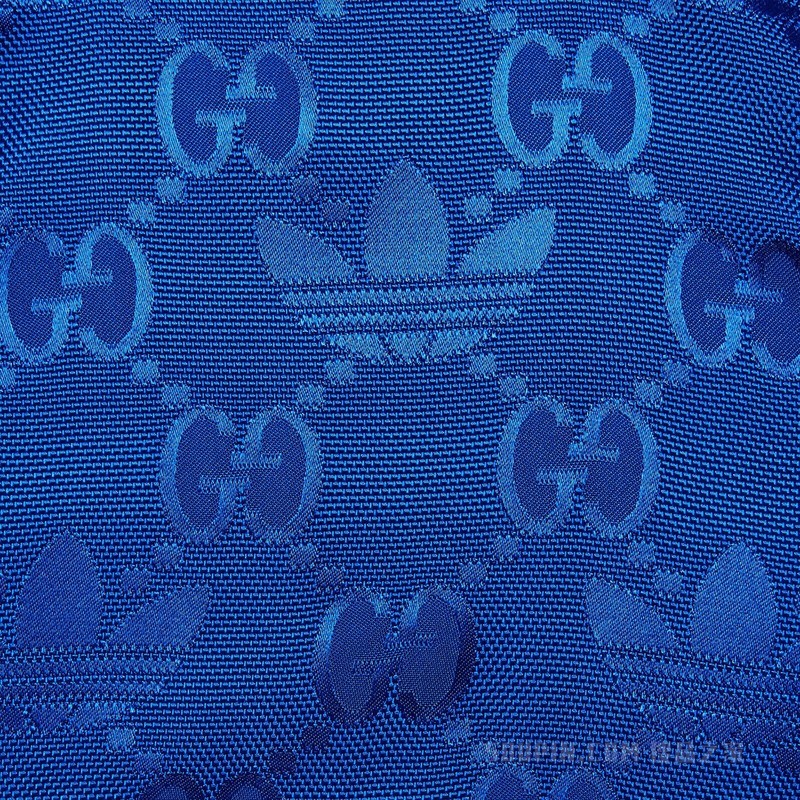 adidas x Gucci联名系列GG Trefoil提花夹克 钴蓝色