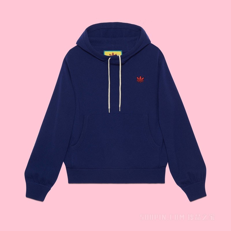 adidas x Gucci联名系列羊毛卫衣 深蓝色