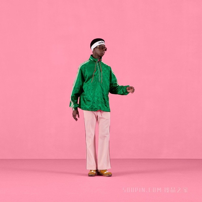 adidas x Gucci大GG夹克 绿色