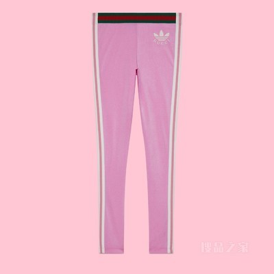 adidas x Gucci联名系列莱卡运动长裤 粉色