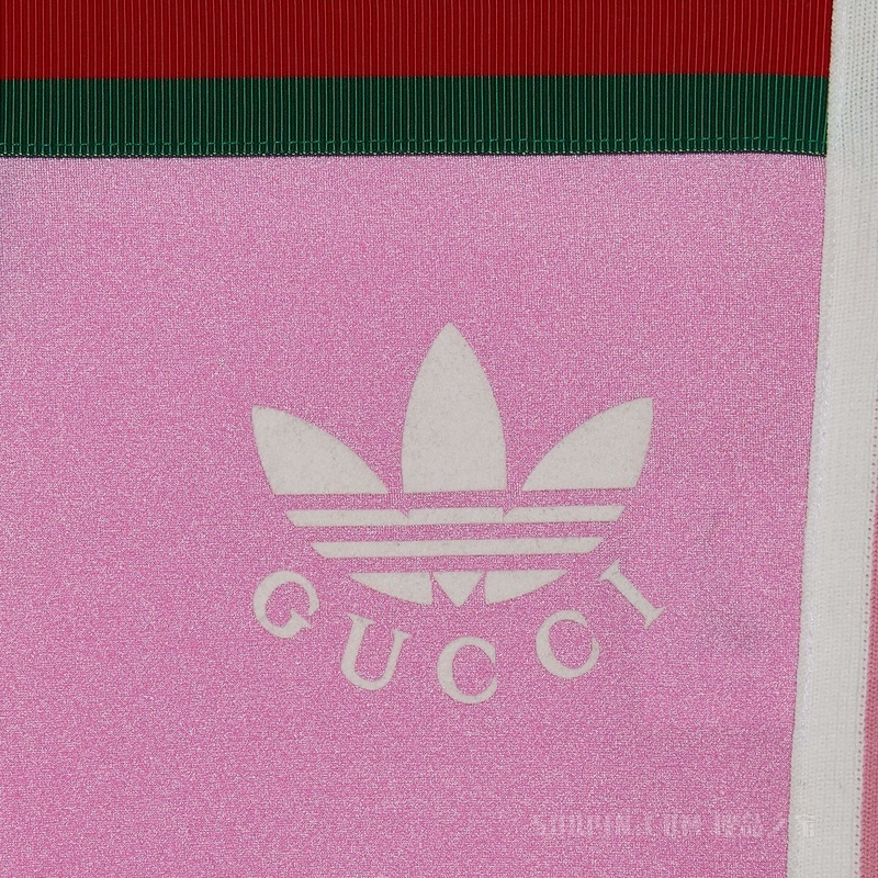 adidas x Gucci联名系列莱卡运动长裤 粉色