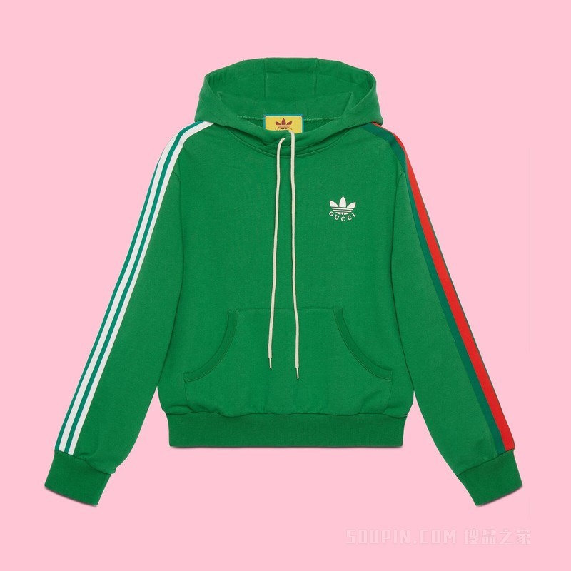 adidas x Gucci联名系列棉质卫衣 绿色