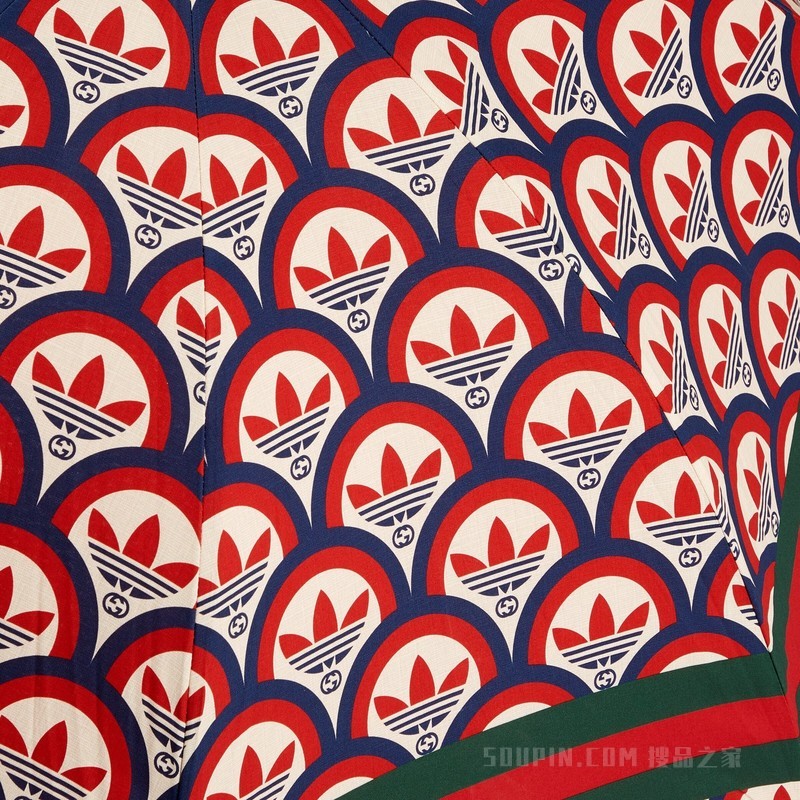 adidas x Gucci 联名系列伞 蓝色和红色