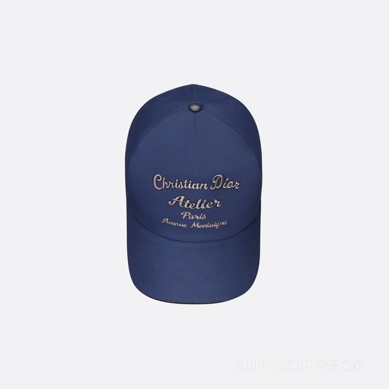 棒球帽 蓝色棉质帆布“Christian Dior Atelier”标志