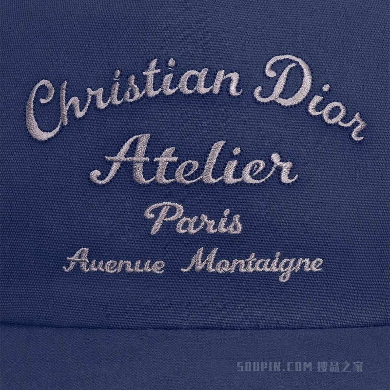 棒球帽 蓝色棉质帆布“Christian Dior Atelier”标志
