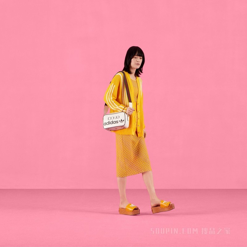 adidas x Gucci联名系列GG薄纱上衣 黄色